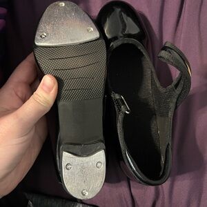 Kids Black Tap Dance Shoes